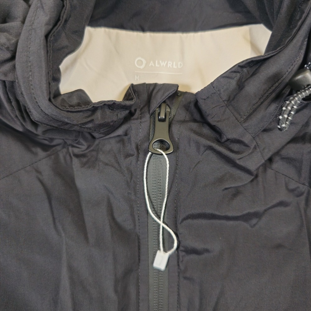 Alwrld Black Biodegradable Vest Full Zip Hooded Sleeveless Puffer Jacket Mens M - Picture 4 of 16
